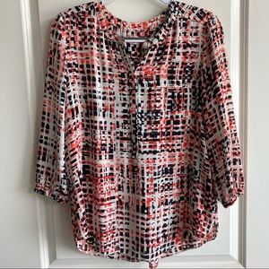 NYDJ Henley 3/4 Sleeve Women’s Blouse